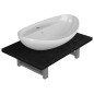 vidaXL 2-tlg. Badmöbel-Set Keramik Schwarz vidaXL 2-tlg. Badmöbel-Set Keramik Schwarz