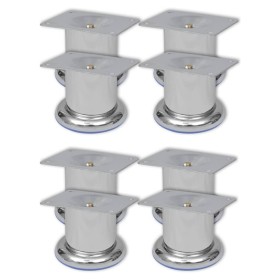 vidaXL Sofabeine 8 Stk. Rund Chrom 60 mm