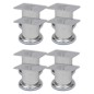 vidaXL Sofabeine 8 Stk. Rund Chrom 60 mm vidaXL Sofabeine 8 Stk. Rund Chrom 60 mm