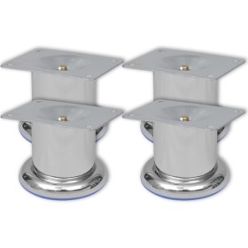 vidaXL Sofabeine 8 Stk. Rund Chrom 60 mm