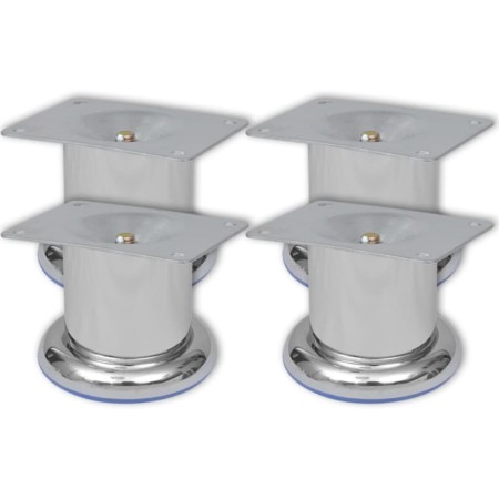vidaXL Sofabeine 8 Stk. Rund Chrom 60 mm