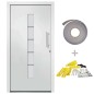 vidaXL Haustür Aluminium und PVC Weiß 110x210 cm vidaXL Haustür Aluminium und PVC Weiß 110x210 cm