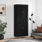 Highboard Schwarz 69,5x34x180 cm Holzwerkstoff Highboard Schwarz 69,5x34x180 cm Holzwerkstoff