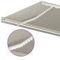 vidaXL Markise Manuell Einziehbar mit LED 5x3,5 m Creme vidaXL Markise Manuell Einziehbar mit LED 5x3,5 m Creme