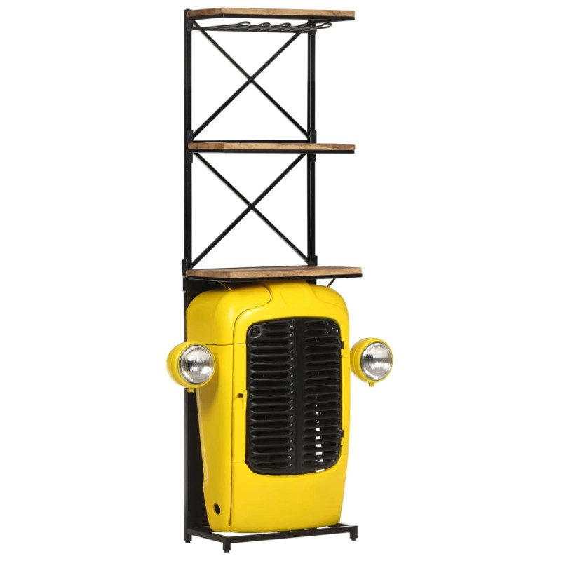 vidaXL Traktor-Weinschrank Gelb 49x31x172 cm Mango Massivholz vidaXL Traktor-Weinschrank Gelb 49x31x172 cm Mango Massivholz