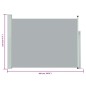 vidaXL Ausziehbare Seitenmarkise 120×500 cm Grau vidaXL Ausziehbare Seitenmarkise 120×500 cm Grau