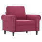 vidaXL 4-tlg. Sofagarnitur mit Kissen Weinrot Samt vidaXL 4-tlg. Sofagarnitur mit Kissen Weinrot Samt