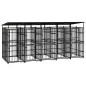 vidaXL Outdoor-Hundezwinger mit Dach Stahl 9,22 m² vidaXL Outdoor-Hundezwinger mit Dach Stahl 9,22 m²