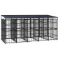 vidaXL Outdoor-Hundezwinger mit Dach Stahl 9,22 m² vidaXL Outdoor-Hundezwinger mit Dach Stahl 9,22 m²