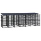vidaXL Outdoor-Hundezwinger mit Dach Stahl 12,9 m² vidaXL Outdoor-Hundezwinger mit Dach Stahl 12,9 m²