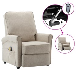 Massagesessel Elektrisch Creme Stoff