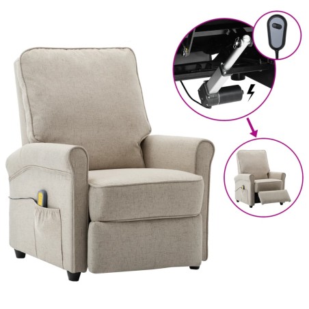 Massagesessel Elektrisch Creme Stoff