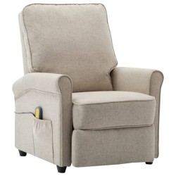 Massagesessel Elektrisch Creme Stoff