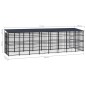 vidaXL Outdoor-Hundezwinger mit Dach Stahl 14,75 m² vidaXL Outdoor-Hundezwinger mit Dach Stahl 14,75 m²