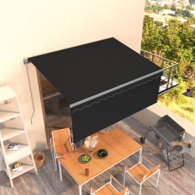 vidaXL Markise Manuell Einziehbar mit Rollo 3,5x2,5 m Anthrazit