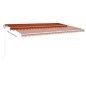 vidaXL Markise Manuell Einziehbar mit LED 5x3 m Orange und Braun vidaXL Markise Manuell Einziehbar mit LED 5x3 m Orange und Braun
