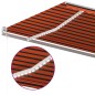 vidaXL Markise Manuell Einziehbar mit LED 5x3 m Orange und Braun vidaXL Markise Manuell Einziehbar mit LED 5x3 m Orange und Braun