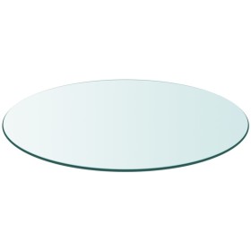 vidaXL Tischplatte aus gehärtetem Glas rund 900 mm