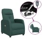 Elektrischer Massagesessel Dunkelgrün Stoff Elektrischer Massagesessel Dunkelgrün Stoff