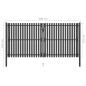 vidaXL Gartentor Stahl 4x2,25 m Anthrazit vidaXL Gartentor Stahl 4x2,25 m Anthrazit