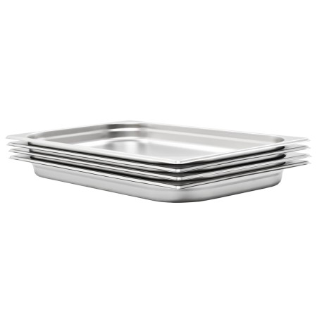 vidaXL Gastronormbehälter 4 Stk. GN 1/1 40 mm Edelstahl 