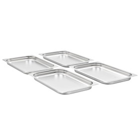 vidaXL Gastronormbehälter 4 Stk. GN 1/1 40 mm Edelstahl 