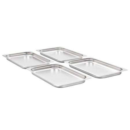 vidaXL Gastronormbehälter 4 Stk. GN 1/1 40 mm Edelstahl 