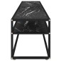 vidaXL TV-Schrank Schwarz Marmor-Optik 200x40x40,5 cm Hartglas vidaXL TV-Schrank Schwarz Marmor-Optik 200x40x40,5 cm Hartglas