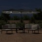 vidaXL Doppelsonnenschirm mit LEDs Anthrazit 449x245 cm vidaXL Doppelsonnenschirm mit LEDs Anthrazit 449x245 cm