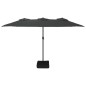vidaXL Doppelsonnenschirm mit LEDs Anthrazit 449x245 cm vidaXL Doppelsonnenschirm mit LEDs Anthrazit 449x245 cm