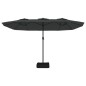 vidaXL Doppelsonnenschirm mit LEDs Anthrazit 449x245 cm vidaXL Doppelsonnenschirm mit LEDs Anthrazit 449x245 cm