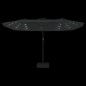 vidaXL Doppelsonnenschirm mit LEDs Anthrazit 449x245 cm vidaXL Doppelsonnenschirm mit LEDs Anthrazit 449x245 cm