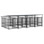 vidaXL Outdoor-Hundezwinger mit Dach Stahl 7,51 m² vidaXL Outdoor-Hundezwinger mit Dach Stahl 7,51 m²