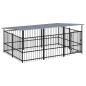 vidaXL Outdoor-Hundezwinger mit Dach Stahl 5,63 m² vidaXL Outdoor-Hundezwinger mit Dach Stahl 5,63 m²