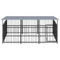 vidaXL Outdoor-Hundezwinger mit Dach Stahl 5,63 m² vidaXL Outdoor-Hundezwinger mit Dach Stahl 5,63 m²