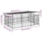 vidaXL Outdoor-Hundezwinger mit Dach Stahl 5,63 m² vidaXL Outdoor-Hundezwinger mit Dach Stahl 5,63 m²