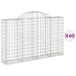 vidaXL Gabionen mit Hochbogen 40Stk. 200x30x120/140cm Verzinktes Eisen vidaXL Gabionen mit Hochbogen 40Stk. 200x30x120/140cm Verzinktes Eisen
