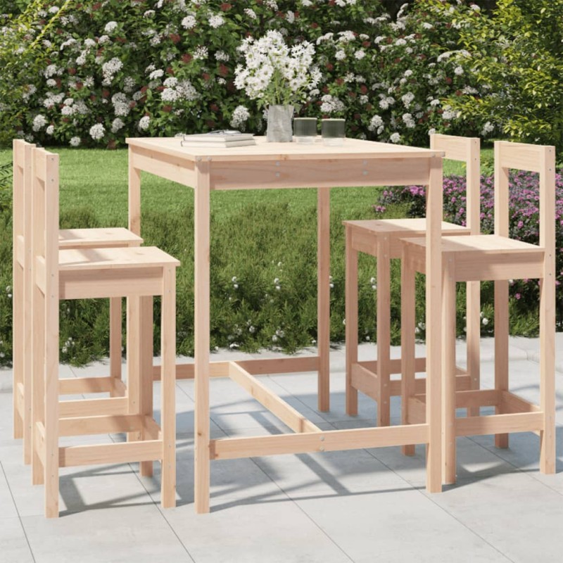 vidaXL 5-tlg. Gartenbar-Set Massivholz Kiefer vidaXL 5-tlg. Gartenbar-Set Massivholz Kiefer