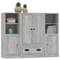 vidaXL Highboards 3 Stk. Grau Sonoma Holzwerkstoff vidaXL Highboards 3 Stk. Grau Sonoma Holzwerkstoff