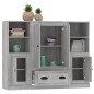 vidaXL Highboards 3 Stk. Grau Sonoma Holzwerkstoff vidaXL Highboards 3 Stk. Grau Sonoma Holzwerkstoff