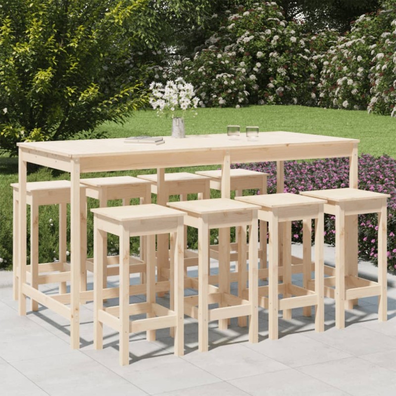 vidaXL 9-tlg. Gartenbar-Set Massivholz Kiefer vidaXL 9-tlg. Gartenbar-Set Massivholz Kiefer