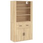 vidaXL Highboard Sonoma-Eiche Holzwerkstoff vidaXL Highboard Sonoma-Eiche Holzwerkstoff
