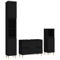 vidaXL 3-tlg. Badmöbel-Set Schwarz Holzwerkstoff vidaXL 3-tlg. Badmöbel-Set Schwarz Holzwerkstoff