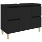 vidaXL 3-tlg. Badmöbel-Set Schwarz Holzwerkstoff vidaXL 3-tlg. Badmöbel-Set Schwarz Holzwerkstoff