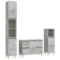 vidaXL 3-tlg. Badmöbel-Set Betongrau Holzwerkstoff vidaXL 3-tlg. Badmöbel-Set Betongrau Holzwerkstoff