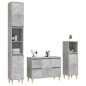 vidaXL 3-tlg. Badmöbel-Set Betongrau Holzwerkstoff vidaXL 3-tlg. Badmöbel-Set Betongrau Holzwerkstoff