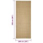 vidaXL Sisalteppich für Kratzbaum 100x250 cm vidaXL Sisalteppich für Kratzbaum 100x250 cm
