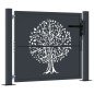 vidaXL Gartentor Anthrazit 105x80 cm Stahl Baum-Design vidaXL Gartentor Anthrazit 105x80 cm Stahl Baum-Design