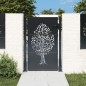vidaXL Gartentor Anthrazit 105x130 cm Stahl Baum-Design vidaXL Gartentor Anthrazit 105x130 cm Stahl Baum-Design