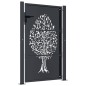 vidaXL Gartentor Anthrazit 105x130 cm Stahl Baum-Design vidaXL Gartentor Anthrazit 105x130 cm Stahl Baum-Design